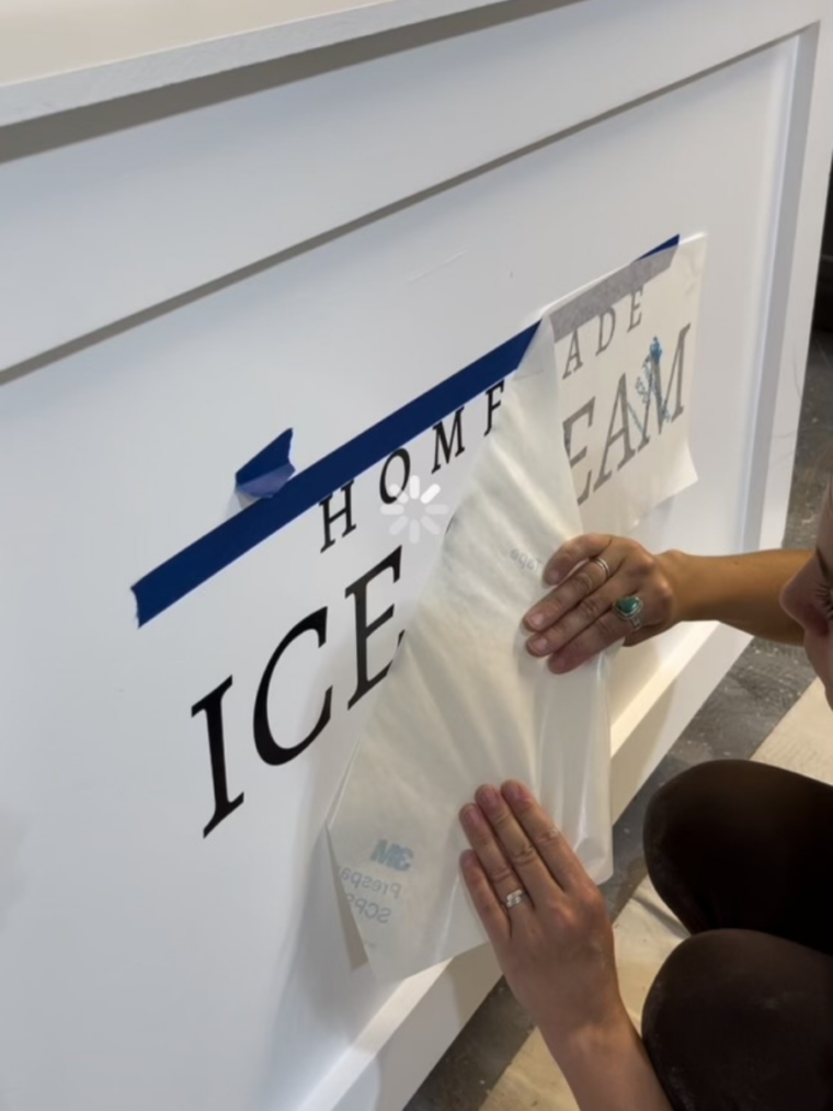 add letters to DIY Ice Cream Cart